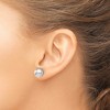 Black Bow Jewelry 8mm (5/16 Inch) 14k White Gold Polished Ball Friction Back Studs - 3 of 4