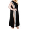 HAPPY BAY Women's Summer Holiday Beachwear Swim Suit Vacation Swimwear Bathing Suit Cover-up Mini Beach Dress Medium-Large Black Solid - 3 of 4