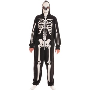 Just Love Mens One Piece Union Suit -  Pumpkin Halloween Costume Pajamas - Jack-O-Lantern - Orange - 1 of 4