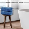 BRINJOY 4-Pack Extra Large Bath Towels - 30x60 Inch 100% Ultra-Fine Cotton, Lightweight Quick-Dry Bath Towels (Blue) - 4 of 4