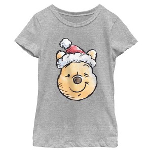 Girls Winnie the Pooh Adorable Wink Portrait T Shirt - 1 of 4