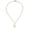 Paperclip Link Initial Necklace - Ettika - 2 of 2