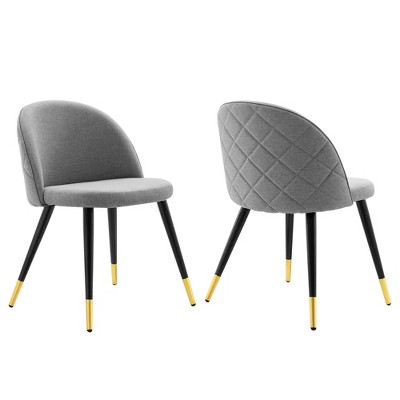 Modway Cordial Upholstered Fabric Dining Chairs - Set of 2