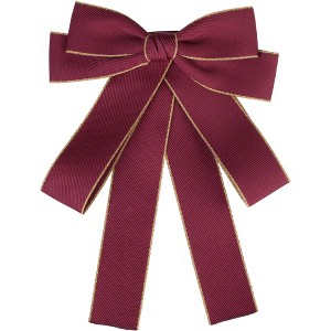 Elerevyo Women's Wedding Party Ribbon Brooch Pin Bow Tie - 1 of 4