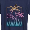 Women's - Instant Message - Line Drawing Sunset Short Sleeve Graphic T-Shirt - 2 of 4