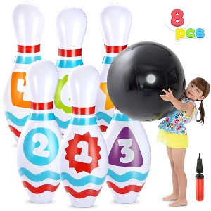 Joyfy Giant Inflatable Bowling Set for Kids & Adults, Kids Education Motor Skills Toys, Outdoor Toys Excercise Toys for Family Activities, Party Games - 1 of 4