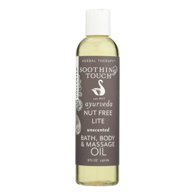 Soothing Touch Nut Free Unscented Bath, Body and Massage Oil - 8 fz