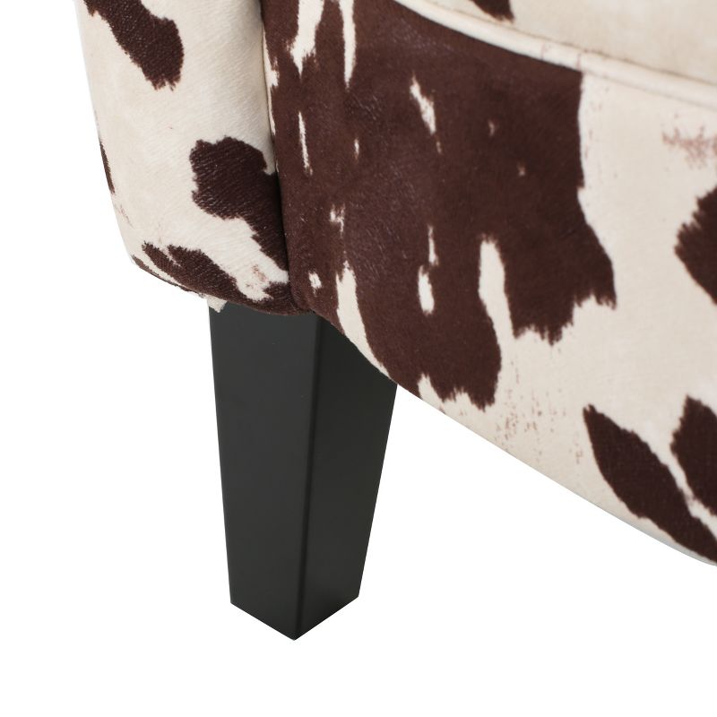 Arabella New Velvet Club Chair - Milk Cow - Christopher Knight Home, 5 of 8