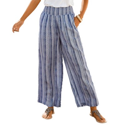 Women's Striped Wide Leg Pants - LASCANA
