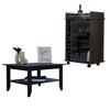 soscooter Cabrillo 4-Shelf 2-piece Living Room Set, Coffee Table and Bar Cabinet Black and Espresso - 2 of 4