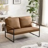 NicBex 47.24 Inch PU Leather 2-Seater Sofa Chairs with Thick Padded Backrest for Living Room,Apartment,Office - 2 of 4
