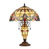 Chloe Lighting Cooper Tiffany-Style 3 Light Victorian Double Lit Table Lamp 16" Shade - 3 of 4