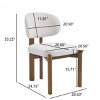 Set of 2 Modern Upholstered Dining Chairs with Solid Wood Legs, Armless Kitchen Chairs for Dining Room-Panipeachy - 4 of 4