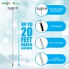 Gardenised Snow Rake Shovel | Aluminum Snow & Leaf Removal Tool & Pusher Scraper with 26” Rolling Blade, 5-21’ Telescoping Extendable Handle - 3 of 4