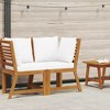Sectional Corner Sofa  Solid Acacia wood vidaXL - 2 of 4