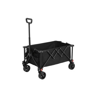 Folding Wagon Cart with All Terrain Wheels, Heavy Duty Utility Cart with Adjustable Handle for Camping, Garden, Sports, Shopping-The Pop Home - 1 of 4
