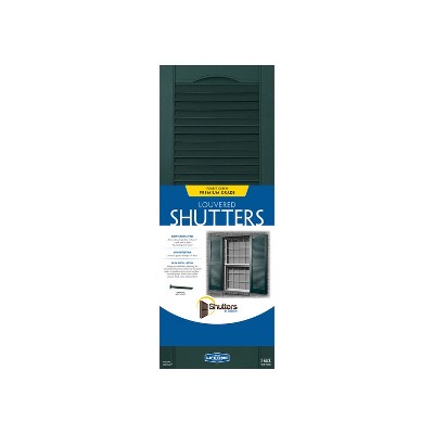 Green 67-Inch Exterior Vinyl Louvered Shutters