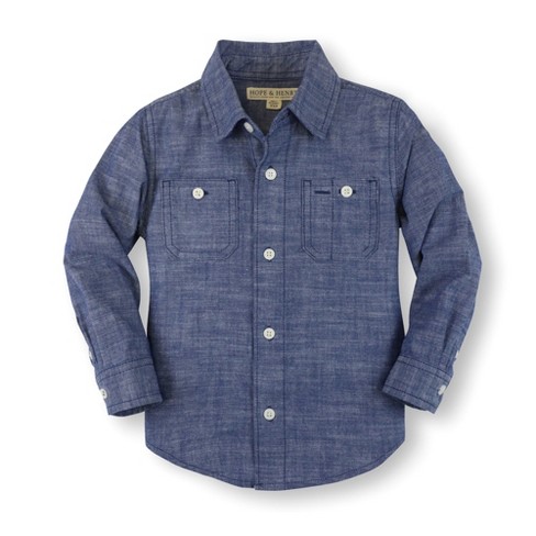 Boys Dark Chambray Stripe Newport Woven Shirt by Me & Henry main image 0