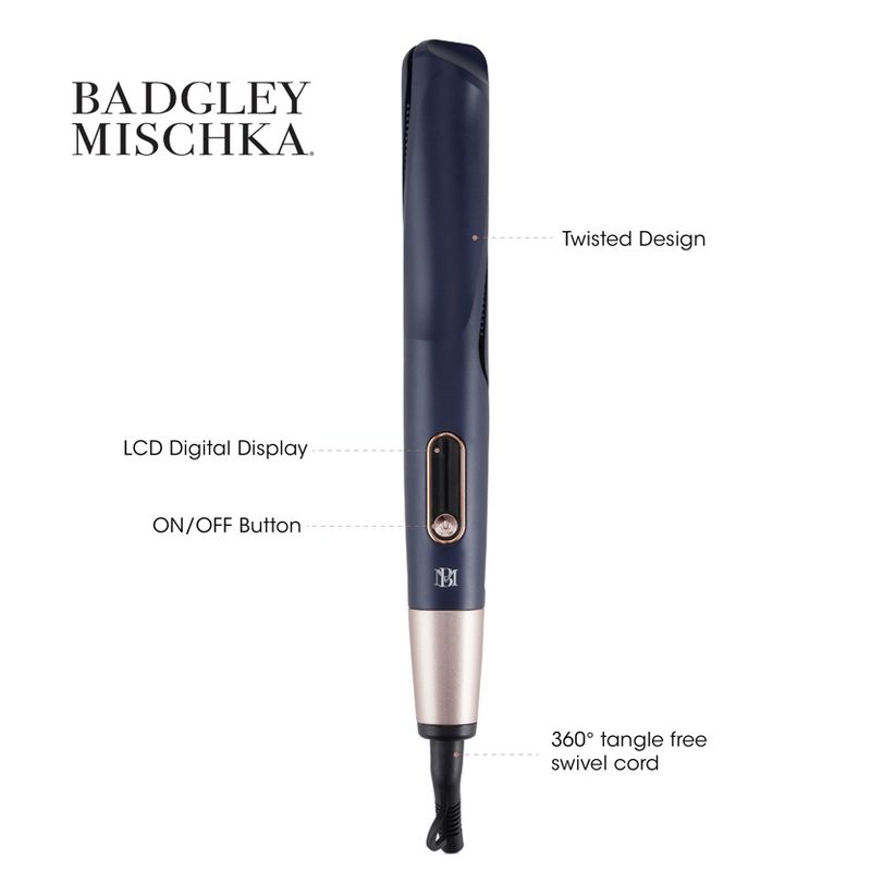 BADGLEY MISCHKA Twisted 2-In-1 Flat/Curling Styling Iron, 2 of 7
