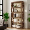 Hommoo 70-Inch Tall 6-Tier Bookshelf Walnut - 3 of 4