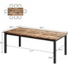 Rectangle Dining Table with Wooden Surface and Metal Legs, Ideal as Kitchen Table, Conference Table, or Writing Desk for Dining Room and Living Room - 2 of 4