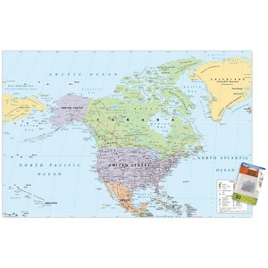 Trends International North America Map 2024 Unframed Wall Poster Prints - 1 of 4