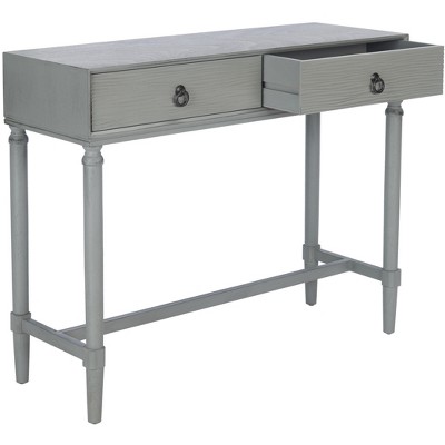 Aliyah Distressed Grey 40" Wood Console Table with Storage