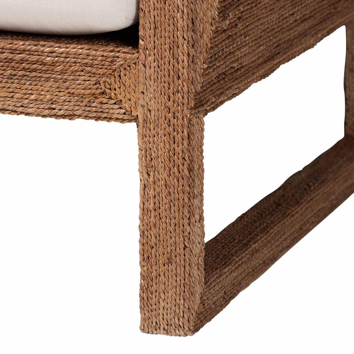 bali & pari Helina Seagrass and Acacia Wood Arm Chair Bleached Light Brown - thumbnail 2