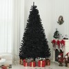 HOMCOM 9ft Unlit Artificial Black Christmas Tree, Holiday Décor with 2132 Branch Tips, Auto Open, Steel Base for Home Office, Black - 3 of 4