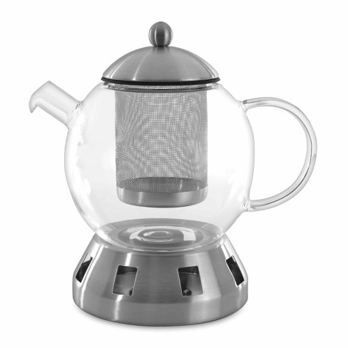 GROSCHE CAMBRIDGE Large Glass Teapot with Stainless Steel Tea Infuser, 68  fl oz. Capacity