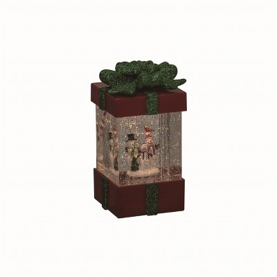 Transpac Artificial Multicolored Christmas Light Up Snowman Family Present Globe