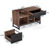 Gulches Rustic Brown 39 inch File Cabinet with 2 Drawers, Lateral Filing Cabinets, Printer Stand with Open Storage Shelves - 3 of 3