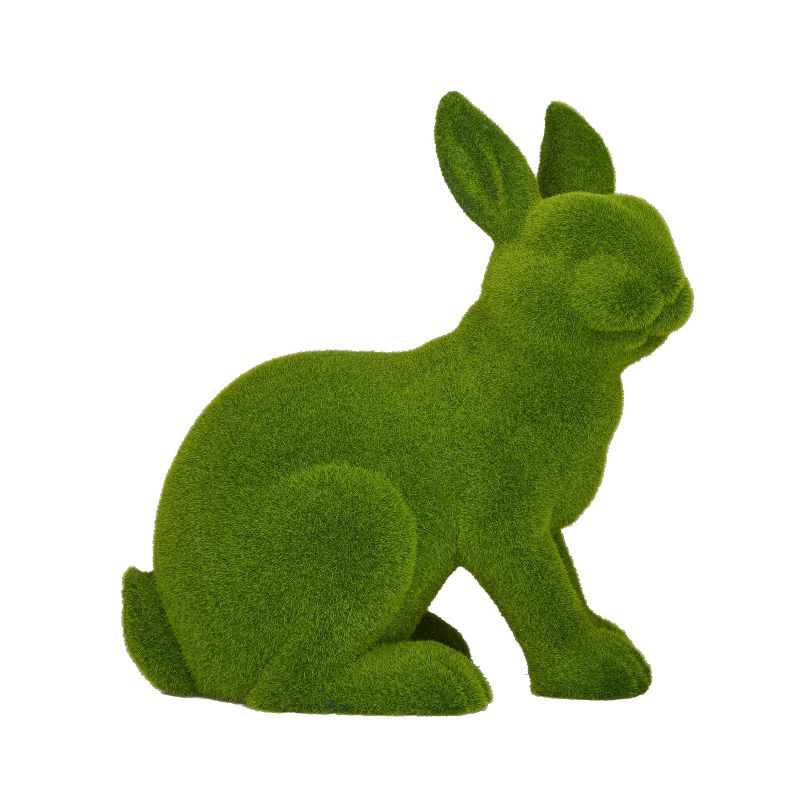 16&#34; x 8&#34; Country Cottage Magnesium Oxide Rabbit Garden Sculpture Green - Olivia &#38; May, 1 of 7