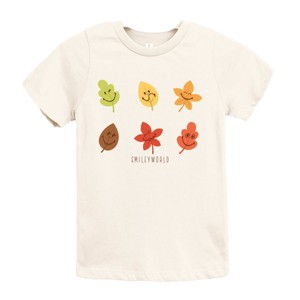 SmileyWorld Fall Leaves - Youth Short Sleeve Graphic T-Shirt and Toddler Short Sleeve Graphic T-Shirt - 1 of 4