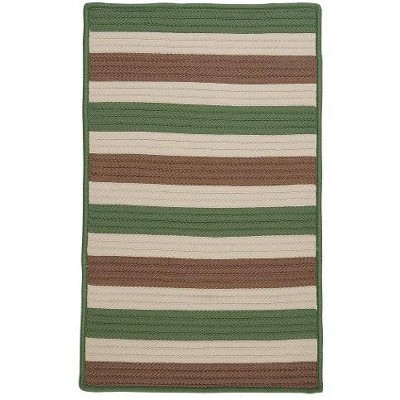 Colonial Mills Stripe It - Moss-stone 5 ft.x8 ft. Rectangle Rug Indoor/Outdoor 100% Polypropylene