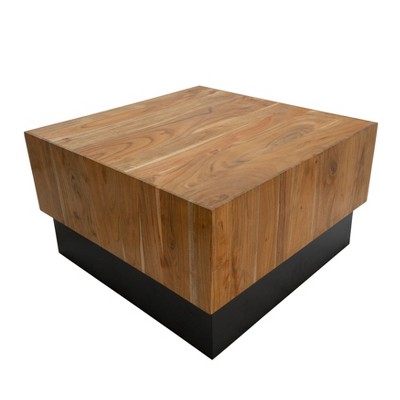 Acacia Wood Coffee Table Black - Sagebrook Home