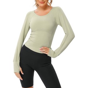 Clearlove Women Workout Shirts  Athletic Tee Fit Yoga Gym Basic Tops - 1 of 4