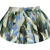 Women's Chiffon Pleated Midi Skirt - A-Line Skirt with Elastic Waist for Elegant Style Blue Green - 3 of 4
