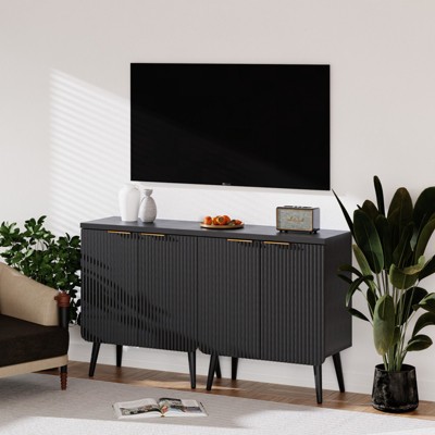 GlasFlength Decorative Storage Cabinets, Self-Serve Lockers Recessed Cabinets In Kitchen and Dining Room Entrance Cabinets, Black 23.6"*11.8"*27.6"