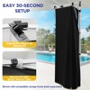 EAGLE PEAK Portable Privacy Tent Changing Room for Pop Up Canopy Fits Canopies with Cross Bars Outdoor Hanging Privacy Curtain, Black - 4 of 4