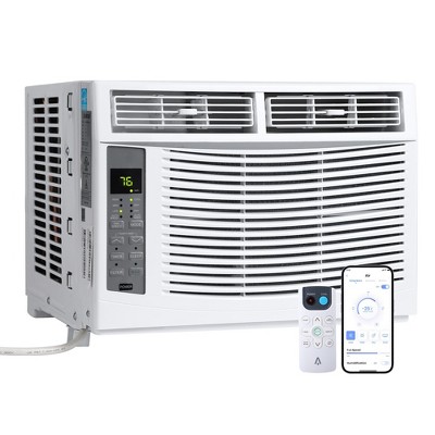 6,000 BTU Window Air Conditioner,Energy-Efficient Window AC Units Cools Up to 250 Sq. Ultra Quiet, Remote Control,for Office, Bedroom, Kitchen