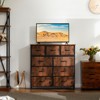 Fontoi Dressers, Tall Dresser with Wood Top, Storage Tower for Bedroom Entryway Hallway, Brown, 11.8"*39.37"*39.37" - 4 of 4