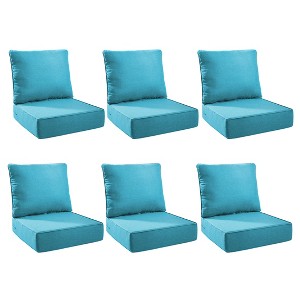 Gymojoy Outdoor Deep Seat Cushion Set 24 x 24 x 6 Inch - 6 Pair - 1 of 4
