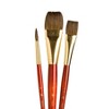 Princeton RealValue Brush Set, Camel Bristles, Short Handle Mixed Media Paintbrush, Red, 3 Pieces - 2 of 2