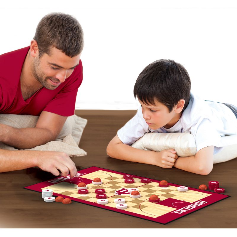MasterPieces Officially licensed NCAA Indiana Hoosiers Checkers Board Game for Families and Kids ages 6 and Up, 5 of 7