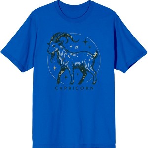 Capricorn Zodiac Sign Adult Crew Neck Short Sleeve Tee - 1 of 2