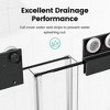 Semi-Frameless Double Sliding Shower Door, Bypass Shower Door,(6mm) Thick SGCC Tempered Glass Door, Matte Black - image 4 of 4