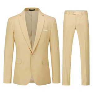 Cloudstyle Men's 2-Piece Suits Slim Fit 1 Button Dress Suit Jacket Blazer & Pants Set - 1 of 4
