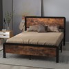 Coucheta 14" Platform Bed Frame, Rustic Wood Headboard & Footboard, No Box Spring (Size: Queen) - 4 of 4
