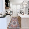 Washable Vintage Rug Non Slip Low Pile Rug Soft Throw Floor Cover Foldable Indoor Carpet for Living Room Bedroom Playroom Nursery - 2 of 4